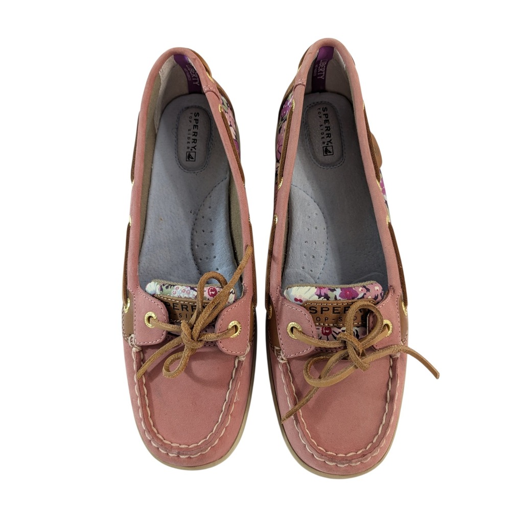 Sperry Top-Sider Liberty Art Fabrics Boat Shoes Pink Floral 9.5M 9521733